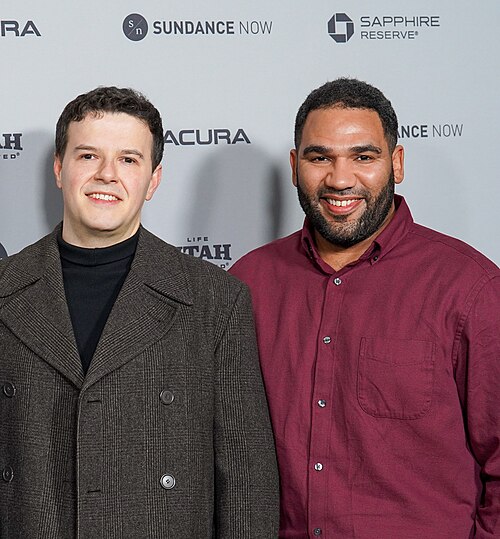 Ollie Mayo and David Kimbangi, at the Lady premiere at the 2026 Sundance film Festival