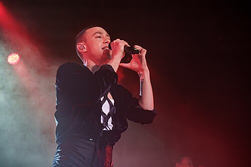 Olly Alexander, United Kingdom's representative at the Eurovision Song Contest 2024, during the Preparty organized by Eurovision Spain at the Sala la Riviera