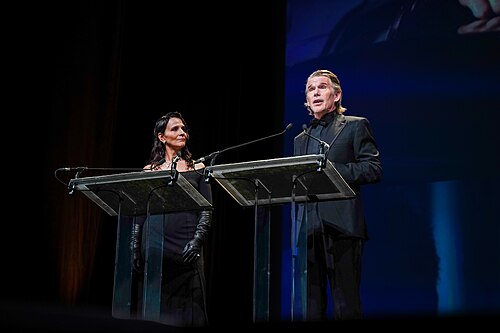 Opening ceremony of the Deauville American Film Festival 2026 — Juliette Binoche and Ethan Hawke inside ceremony 2026