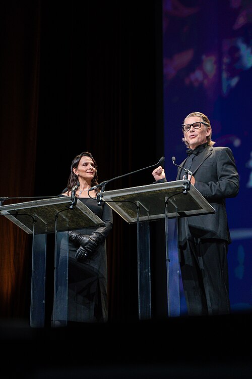Opening ceremony of the Deauville American Film Festival 2026 — Juliette Binoche and Ethan Hawke inside ceremony