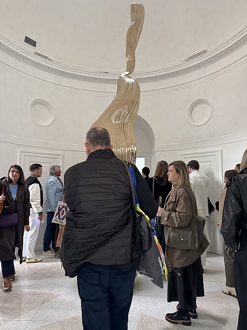 Opening day at the American Pavilion during 2026 Venice Biennale. Alma Allen was the featured artist.
