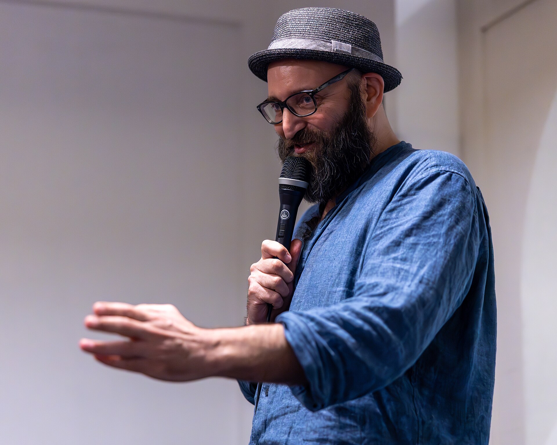 Ori Halevy and Brendan Hickey performing standup act “0 Ambition – An Irishman and a Jew Split a Bill” at the 2025 Edinburgh Festival Fringe.