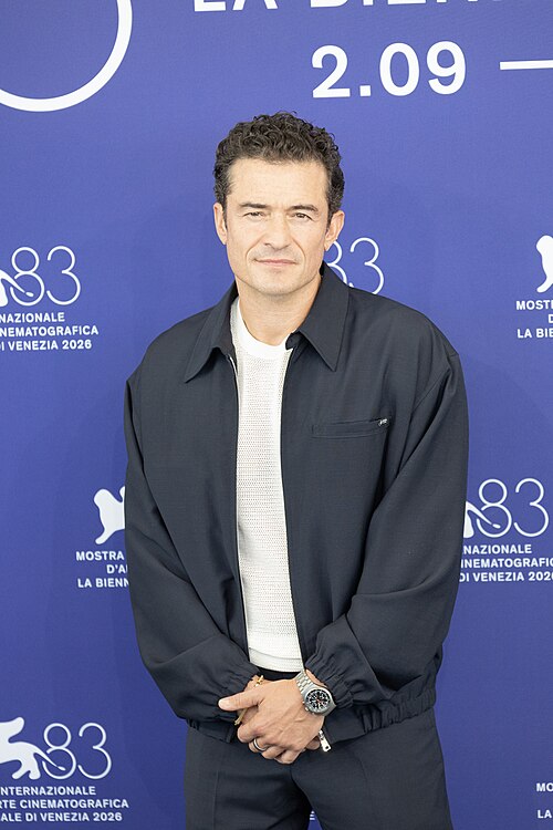 Orlando Bloom, actor, at 82nd Venice International Film Festival in Venice, Italy for the film Bucking Fastard.