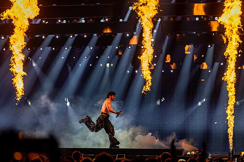 PARG, representing Armenia, performing at Eurovision 2025 in Basel, Switzerland.