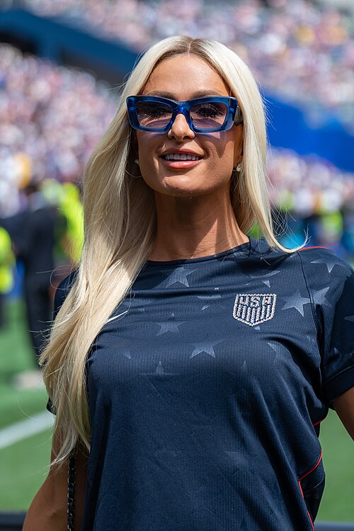 Paris Hilton during United States v Australia on 19 June 2026 at the 2026 FIFA World Cup