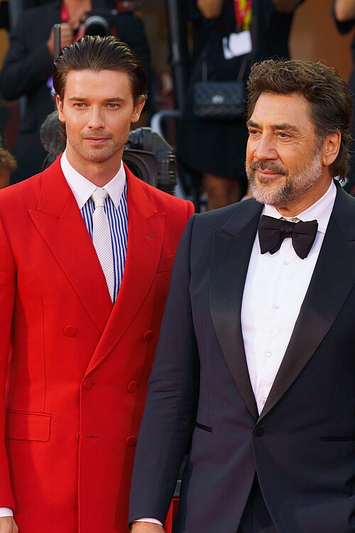 Patrick Schwarzenegger and Javier Bardem attend the "Bunker" Screening during the 83rd Venice International Film Festival at Sala Grande on September 8, 2026 in Venice, Italy