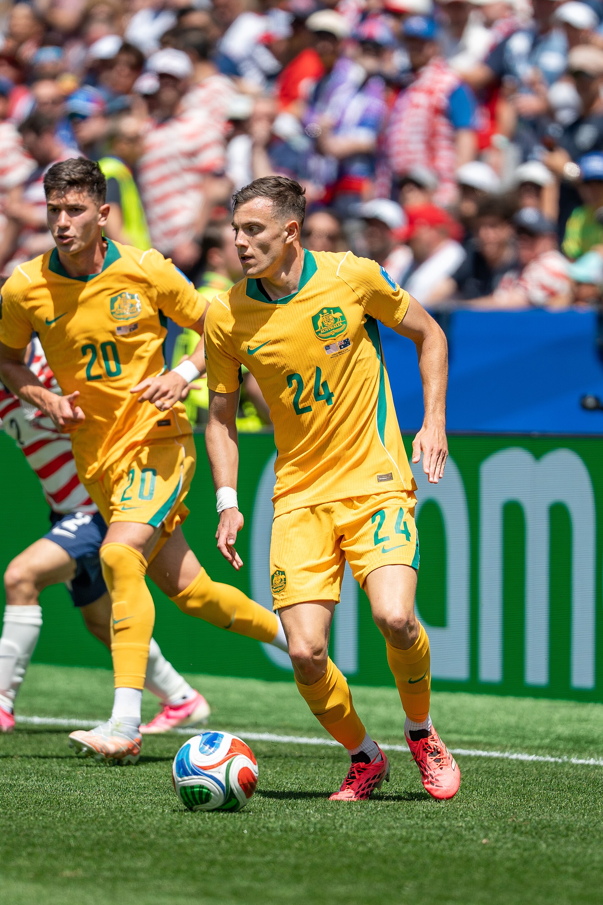 Paul Okon-Engstler during United States v Australia on 19 June 2026 at the 2026 FIFA World Cup