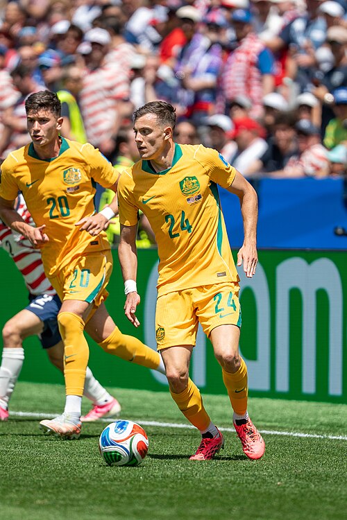 Paul Okon-Engstler during United States v Australia on 19 June 2026 at the 2026 FIFA World Cup