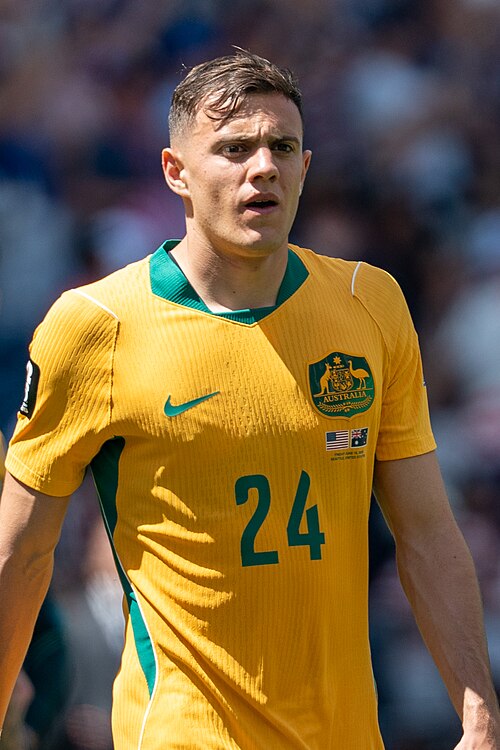 Paul Okon-Engstler during United States v Australia on 19 June 2026 at the 2026 FIFA World Cup