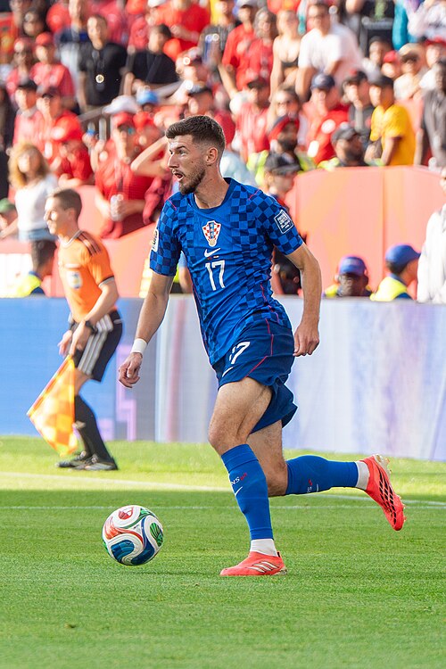 Petar Sucic during Croatia v Portugal on 2 July 2026 at the 2026 FIFA World Cup