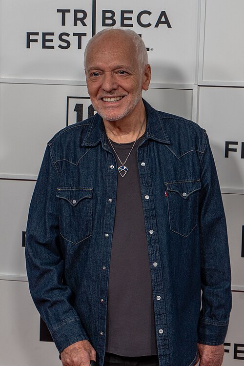 Peter Frampton at the premiere of "Frampton" at the 25th Tribeca Film Festival in New York City.