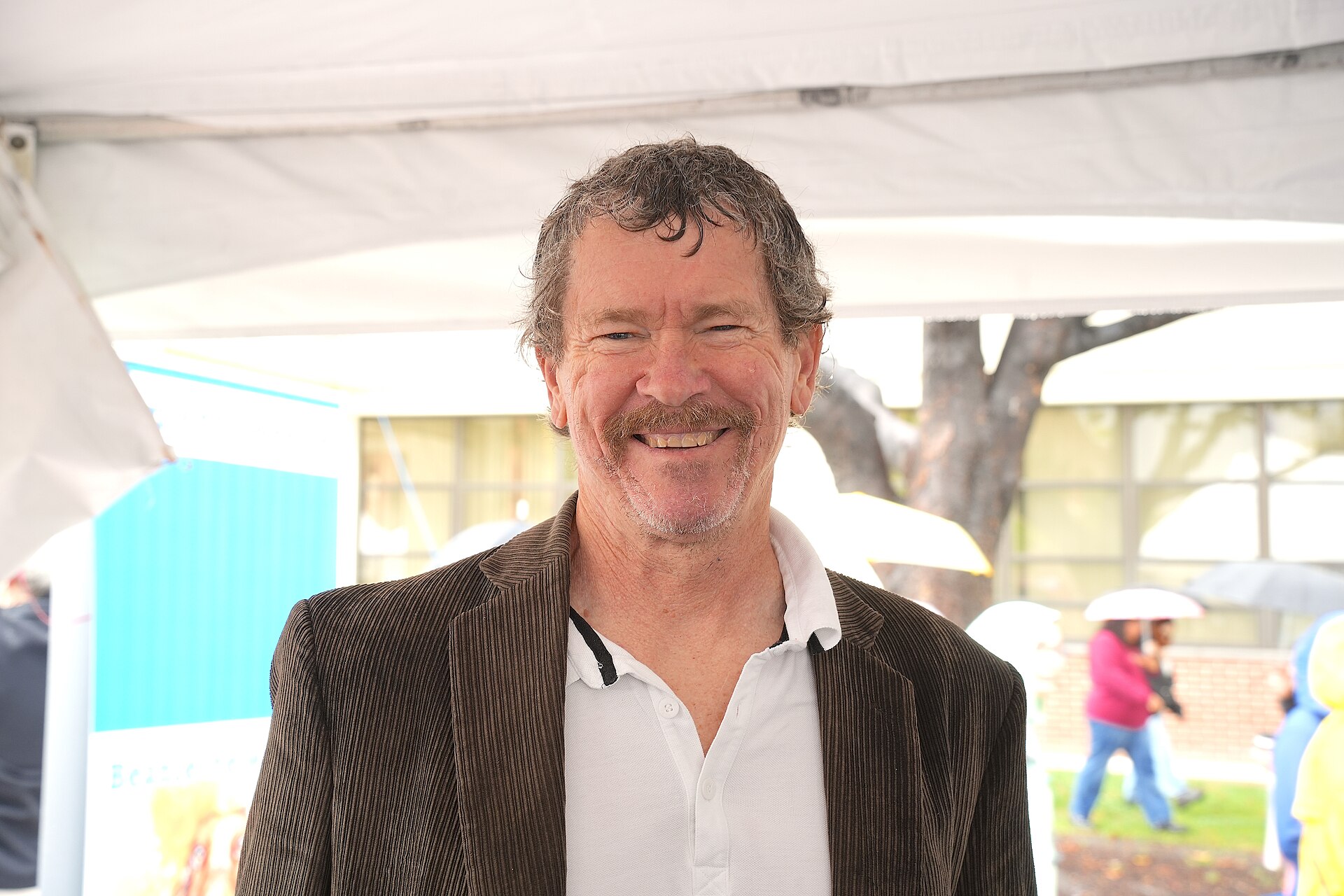 Peter W. Blaisdell, author, at LA Times Festival of Books at USC in Los Angeles, California in April 2025