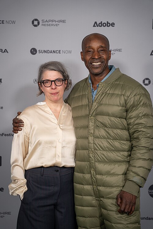 Petra Volpe and Rob Morgan at Sundance Film Festival 2026 for Frank and Louis.