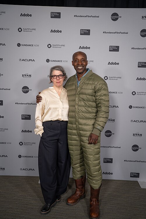 Petra Volpe and Rob Morgan at Sundance Film Festival 2026 for Frank and Louis.