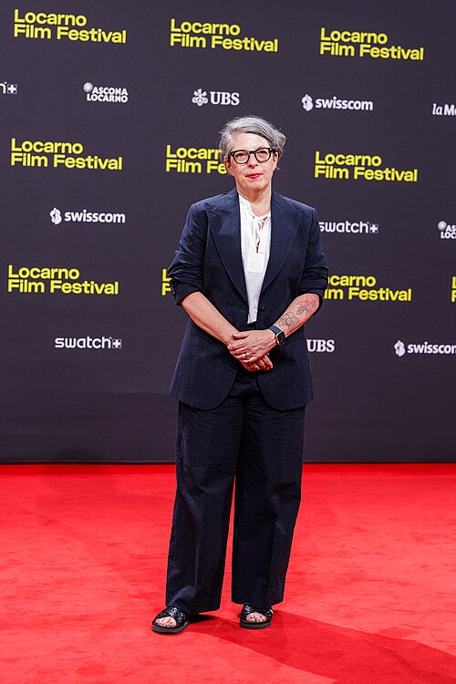 Petra Volpe attends "Frank & Louis" red carpet during the 79th Locarno Film Festival on August 10, 2026 in Locarno, Switzerland.