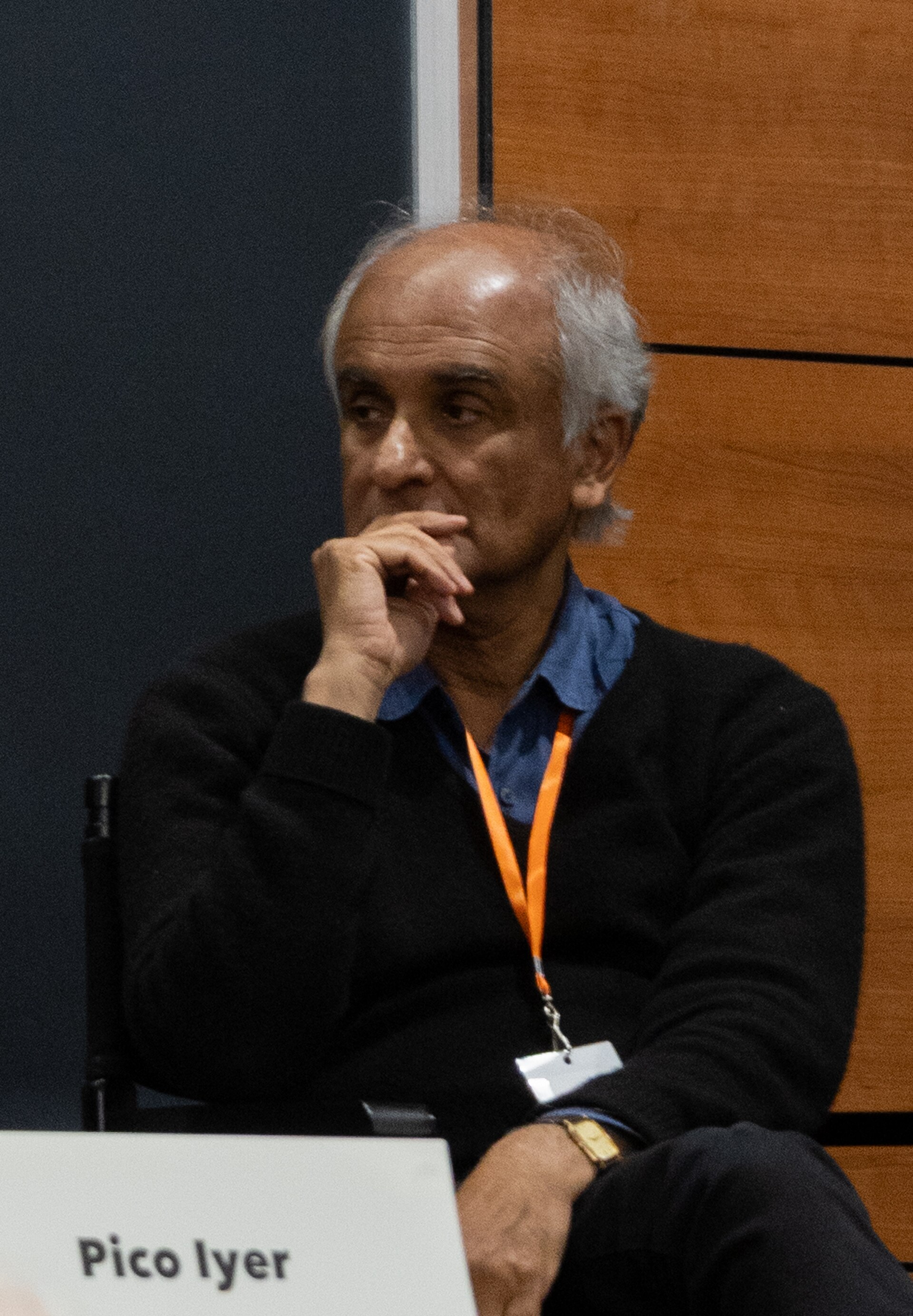 Pico Iyer, writer, at the LA Book Fest in Los Angeles, California.