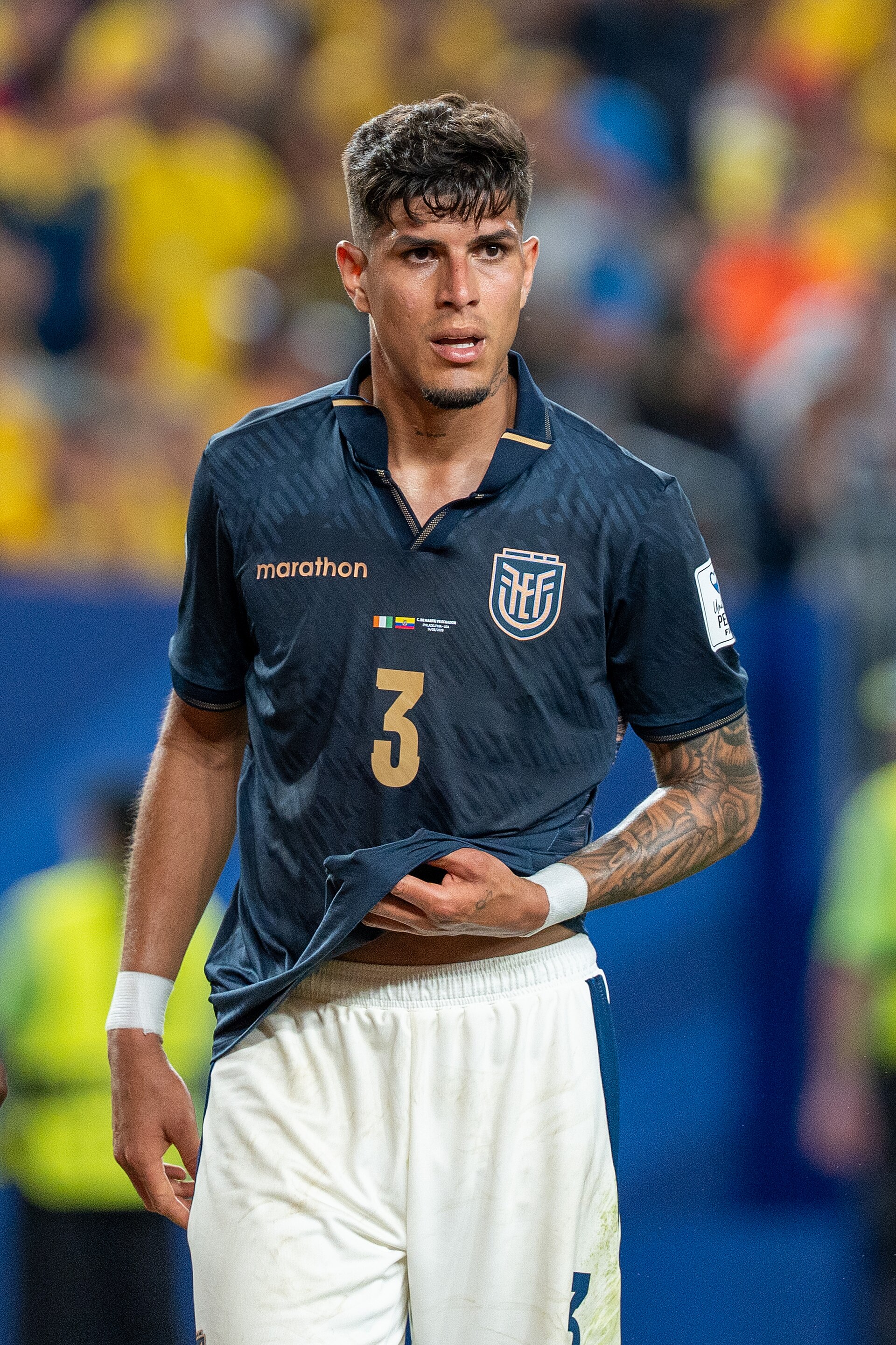 Piero Hincapie during Côte d'Ivoire v Ecuador on 14 June 2026 at the 2026 FIFA World Cup