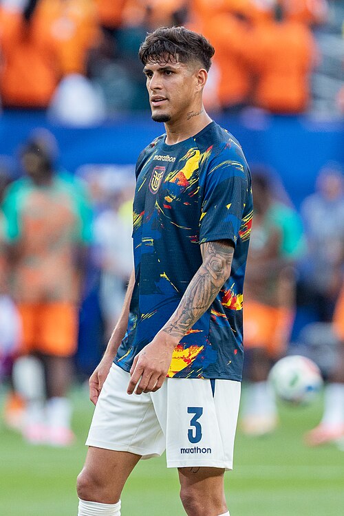 Piero Hincapie during Côte d'Ivoire v Ecuador on 14 June 2026 at the 2026 FIFA World Cup