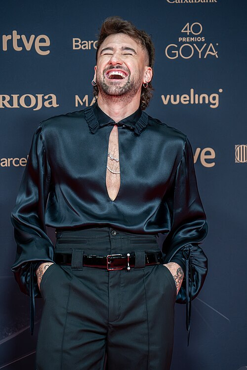 Dani Fernández at Red Carpet of Goya Awards 2026 in Barcelona