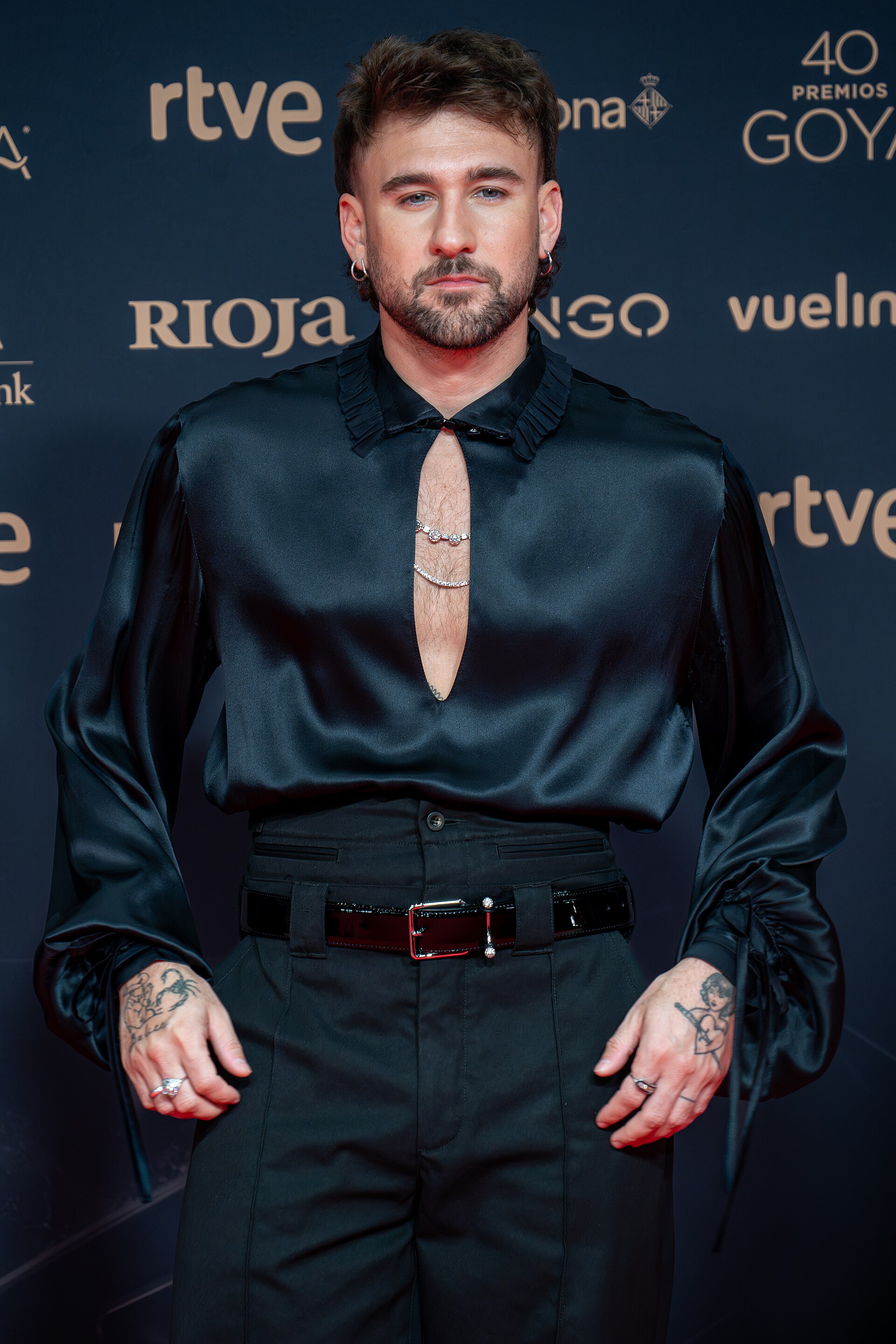 Dani Fernández at Red Carpet of Goya Awards 2026 in Barcelona