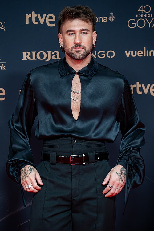 Dani Fernández at Red Carpet of Goya Awards 2026 in Barcelona