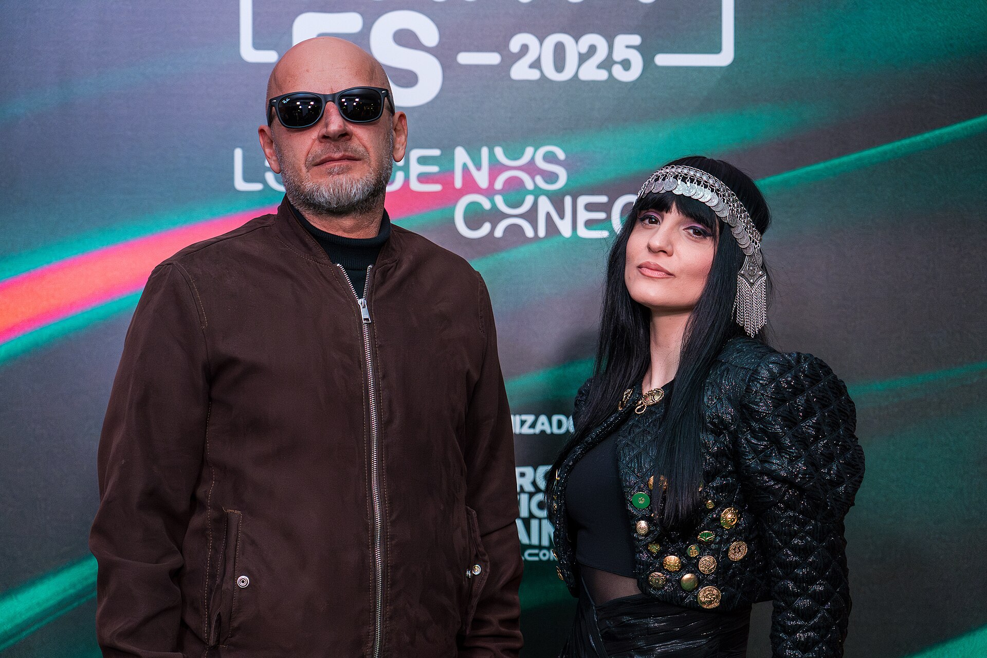 Shkodra Elektronike at the Photocall of the Preparty 2025 in Madrid
