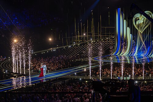 Presenters kicking off the 1st Semi-Final of the 2026 Eurovision Song Contest