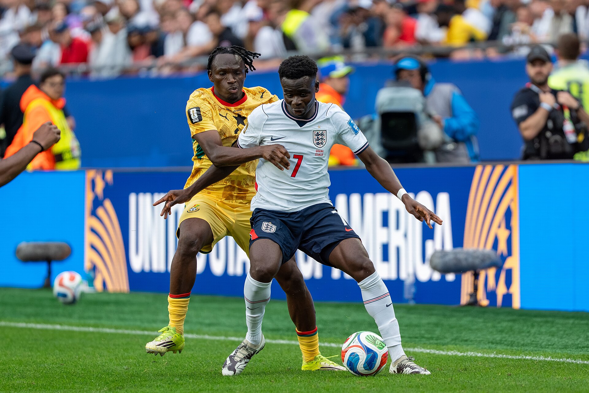 Prince Kwabena Adu Bukayo Saka during England v Ghana on 23 June 2026 at the 2026 FIFA World Cup