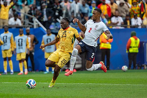 Prince Kwabena Adu Ezri Konsa during England v Ghana on 23 June 2026 at the 2026 FIFA World Cup