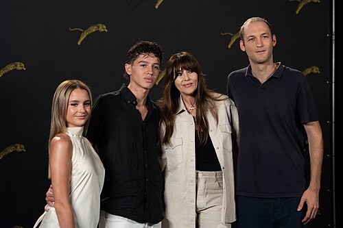 Rachele Testagrossa, Salvatore Gallina, Monica Bellucci and Giovanni Tortorici at a photocall during the 79th Locarno Film Festival 2026