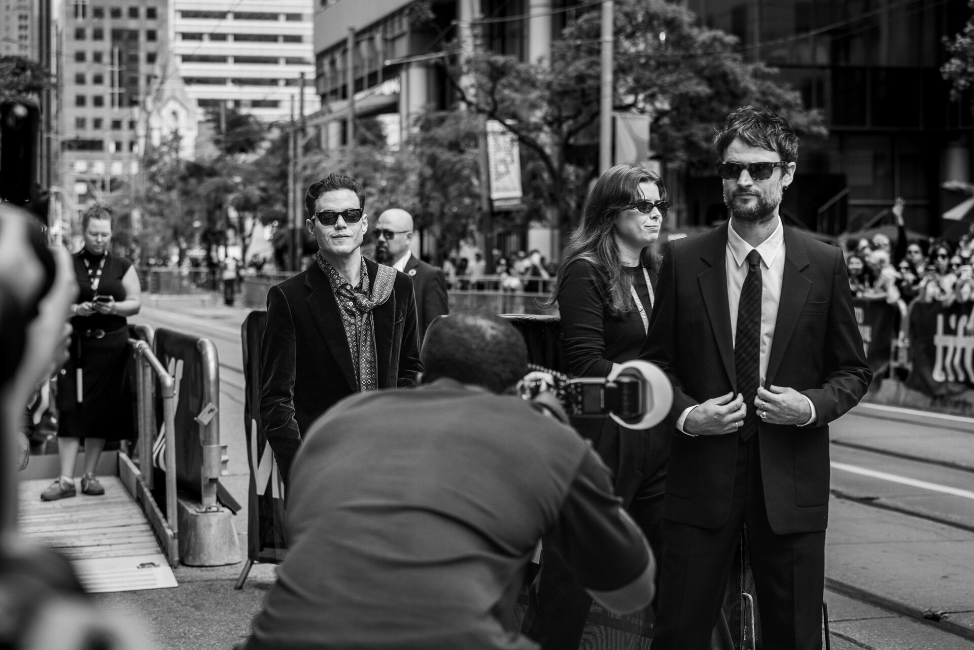 Rami Malek and Tom Sturridge fan zone arrival at TIFF 2026