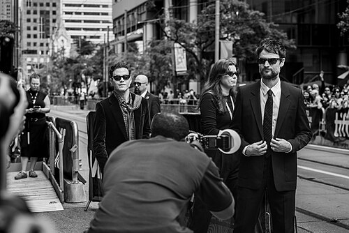 Rami Malek and Tom Sturridge fan zone arrival at TIFF 2026