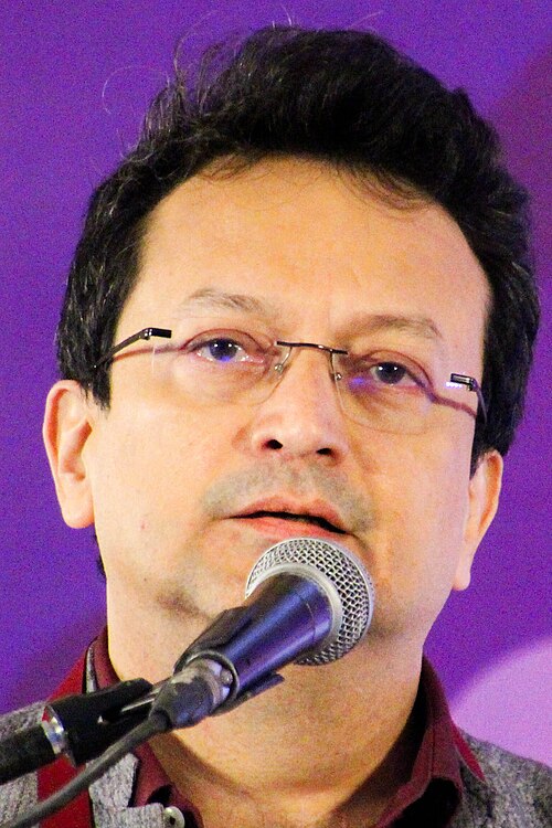 Ranjit Hoskote, poet, at the 2025 Jaipur Literature Festival in Jaipur, India.