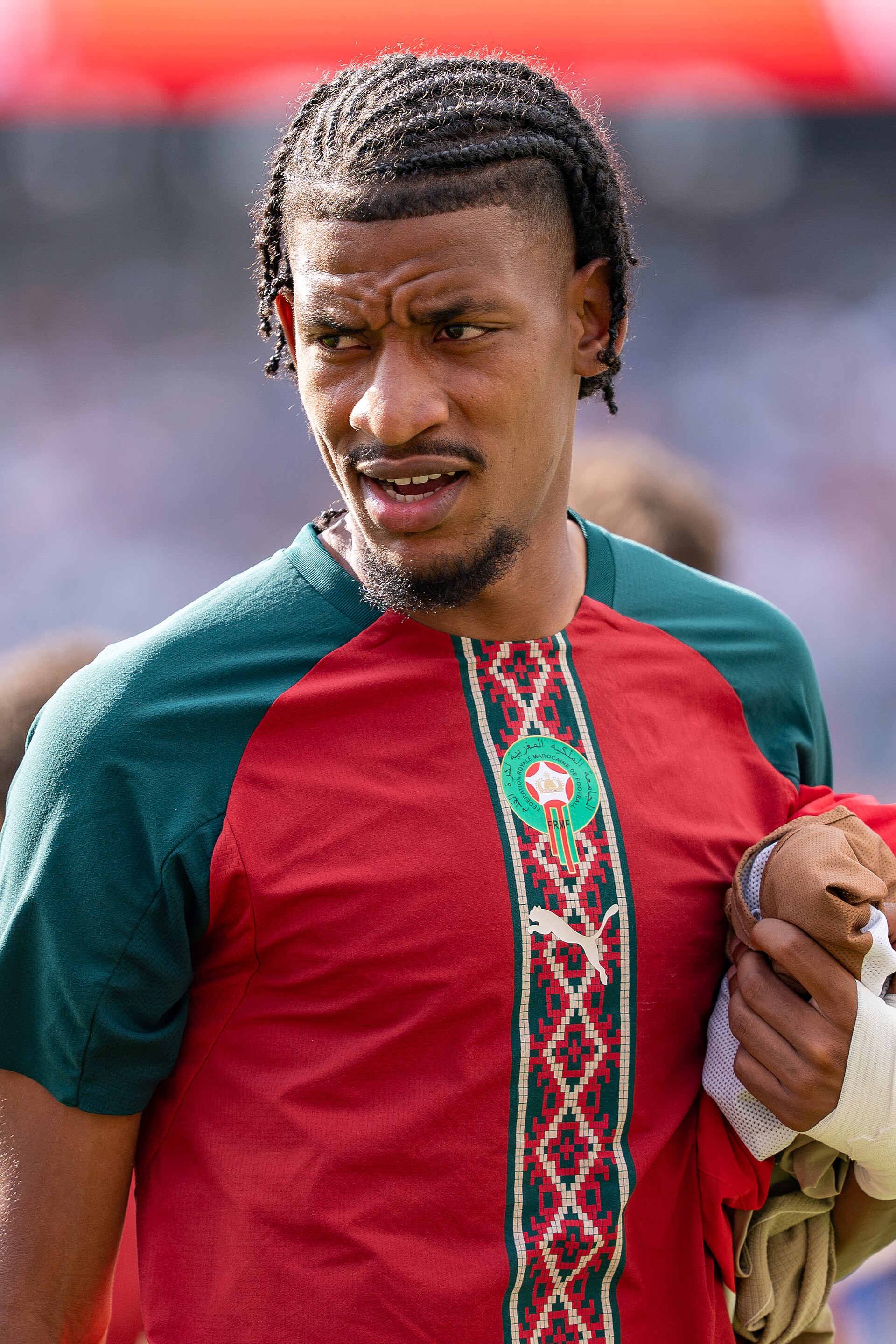 Redouane Halhal during France v Morocco at the 2026 FIFA World Cup