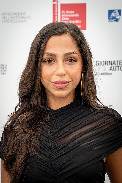 Reem Amer at the premiere for Al Baraneya at Venice Film Festival 2026.