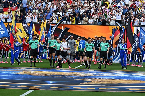 EAST RUTHERFORD, UNITED STATES - June 25: The squad of the referees ahead of the FIFA World Cup 2026 Group E match between Ecuador  and  Germany on June 25, 2026 MetLife Stadium, East Rutherford, New Jersey