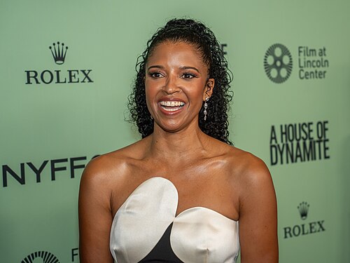 Renée Elise Goldsberry at the 63rd annual New York Film Festival at Lincoln Center in 2025 for the film A House of Dynamite