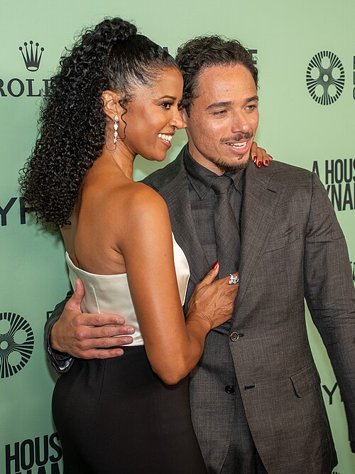 Renée Elise Goldsberry and Anthony Ramos at the 63rd annual New York Film Festival at Lincoln Center in 2025 for the film A House of Dynamite