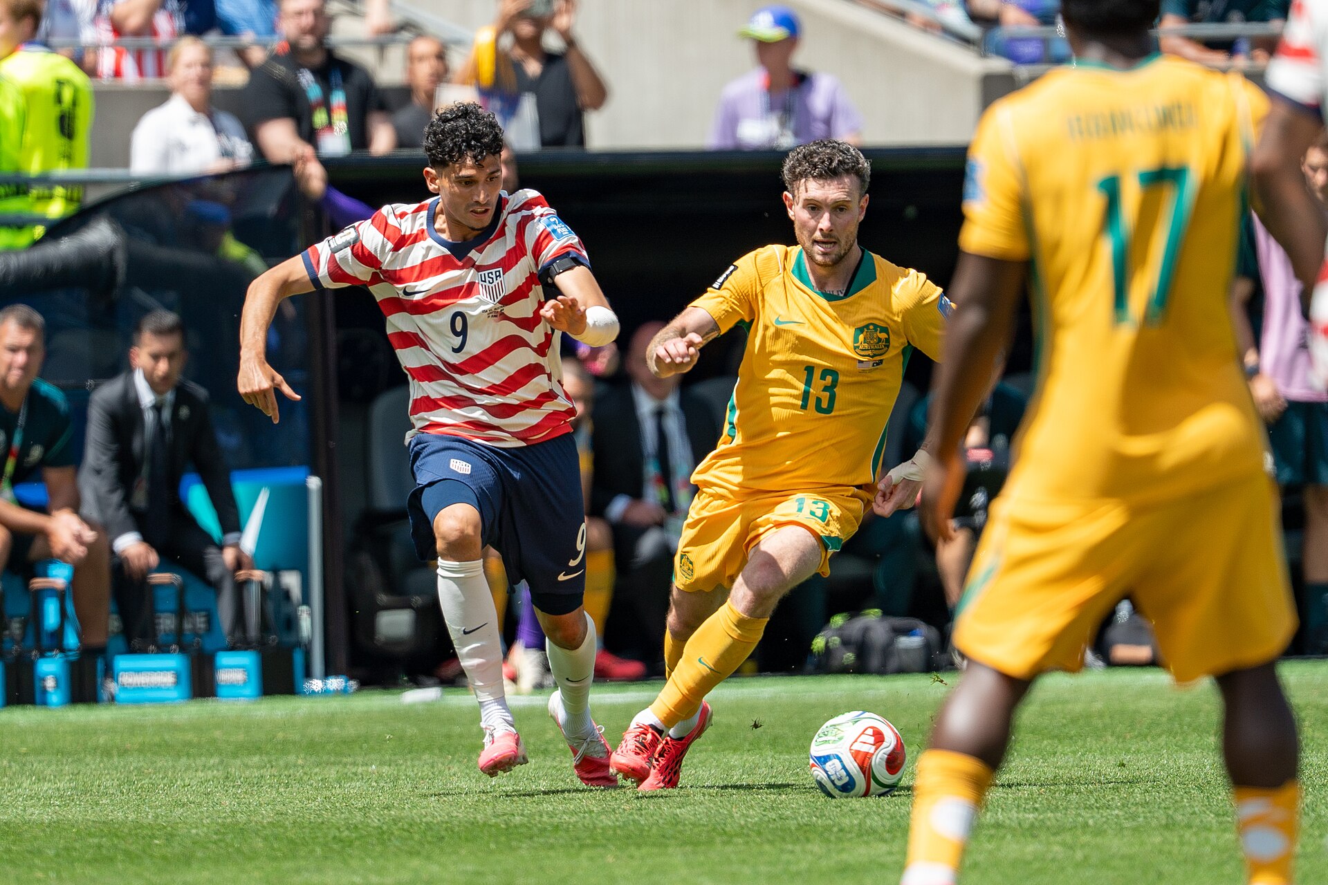 Ricardo Pepi Aiden O'Neill during United States v Australia on 19 June 2026 at the 2026 FIFA World Cup
