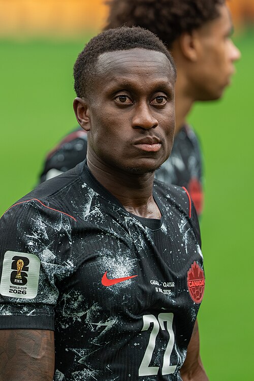 Richie Laryea during Canada v Qatar on 18 June 2026 at the 2026 FIFA World Cup