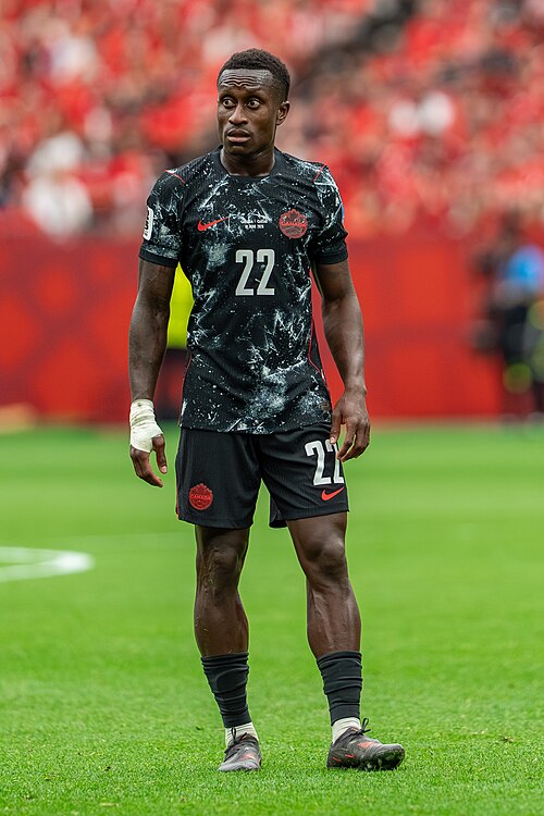 Richie Laryea during Canada v Qatar on 18 June 2026 at the 2026 FIFA World Cup