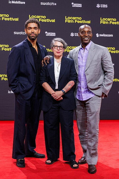 Rob Morgan, Petra Volpe and Kingsley Ben-Adir attend "Frank & Louis" red carpet during the 79th Locarno Film Festival on August 10, 2026 in Locarno, Switzerland.