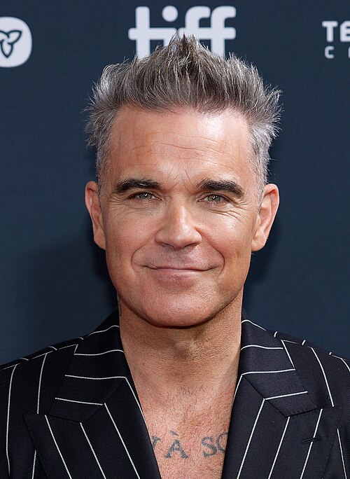 Robbie Williams, actor, at the 2024 Toronto International Film Festival (TIFF) for the movie Better Man.