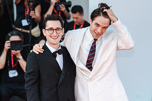 Robert Pattinson and director Lance Oppenheim attend the ‘Primetime’ premiere during the 83rd Venice International Film Festival