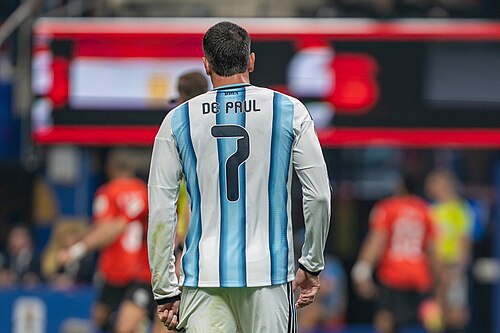 Rodrigo De Paul during Argentina v Egypt at the 2026 FIFA World Cup