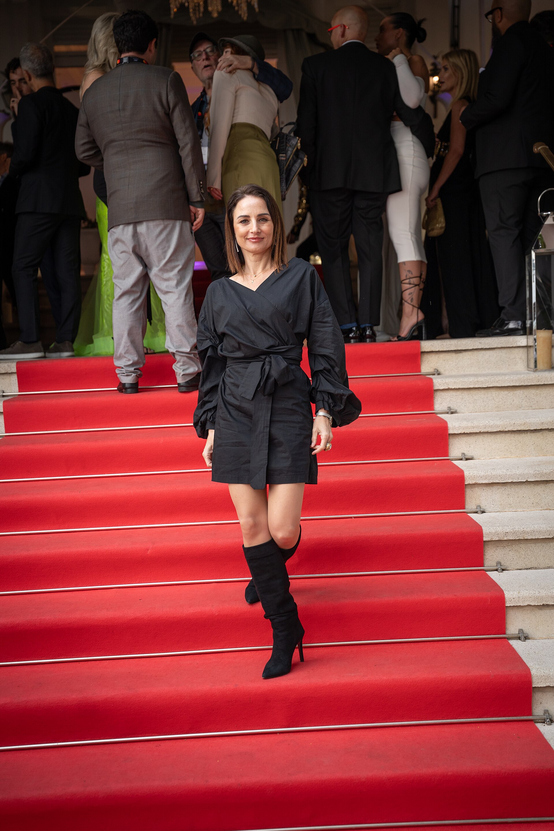 Ronya Man, director, at a Cannes Film Festival party red carpet in Cannes, France in May 2025.