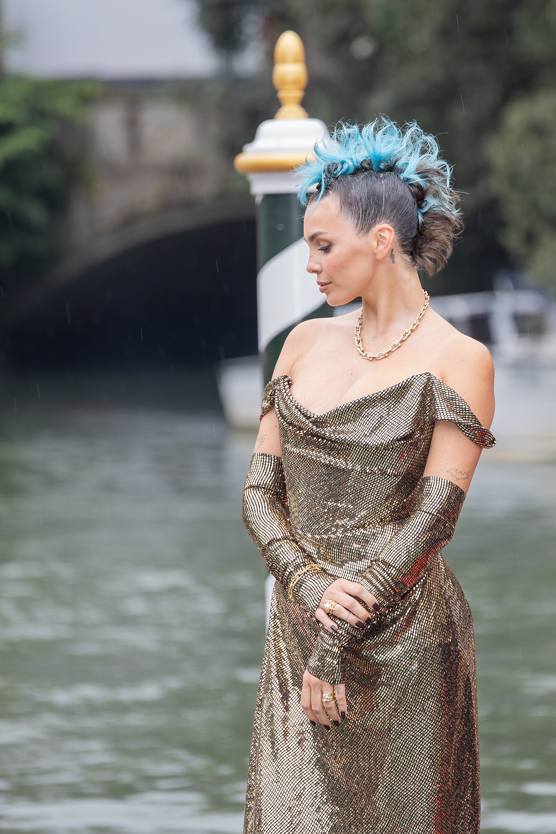 Rose Villain, singer-songwriter and rapper, at 82nd Venice International Film Festival in Venice, Italy.