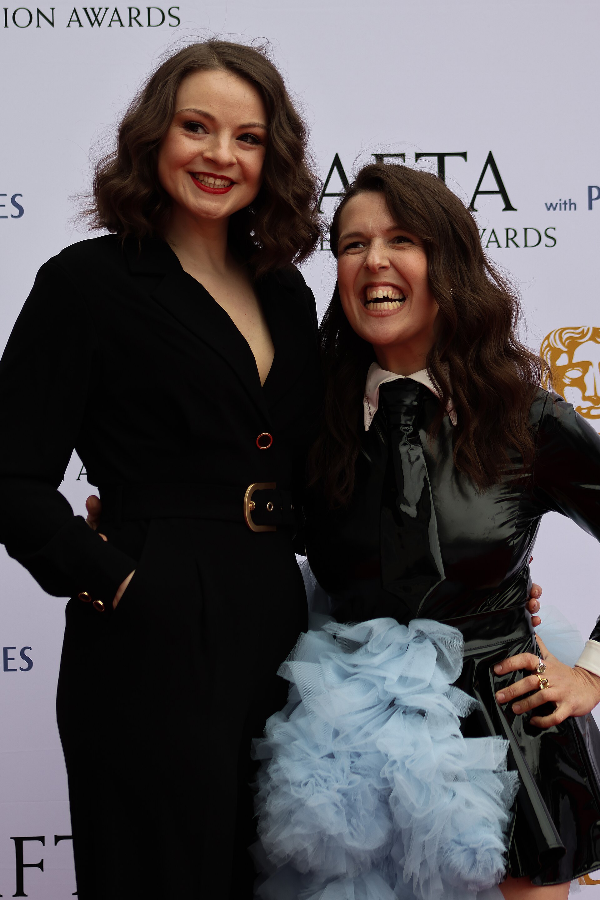 Rosie Jones & Guest at the TV BAFTA red carpet, May 26