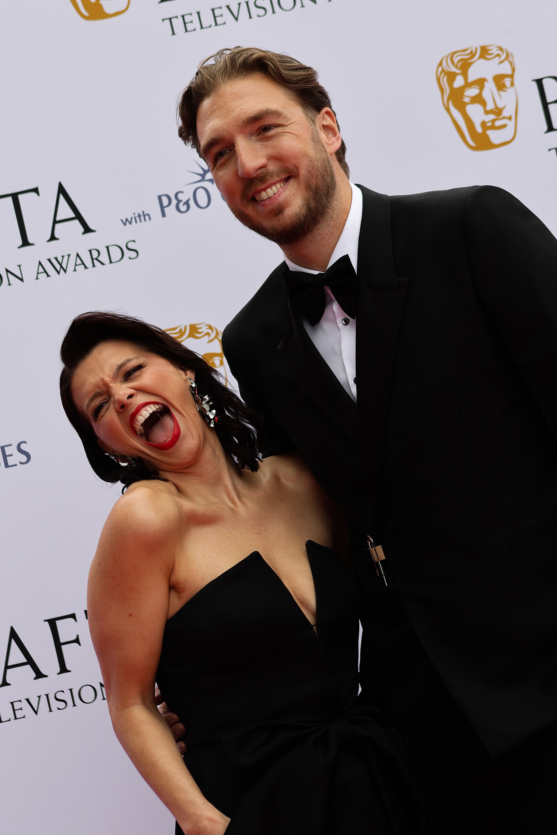 Roxanne Hoyle (LadBabyMum) & Mark Hoyle (LadBaby) at the TV BAFTA red carpet, May 26