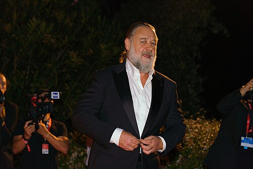 Russell Crowe attends the "What Love Builds" Screening during the 83rd Venice International Film Festival at Sala Darsena on September 11, 2026 in Venice, Italy.